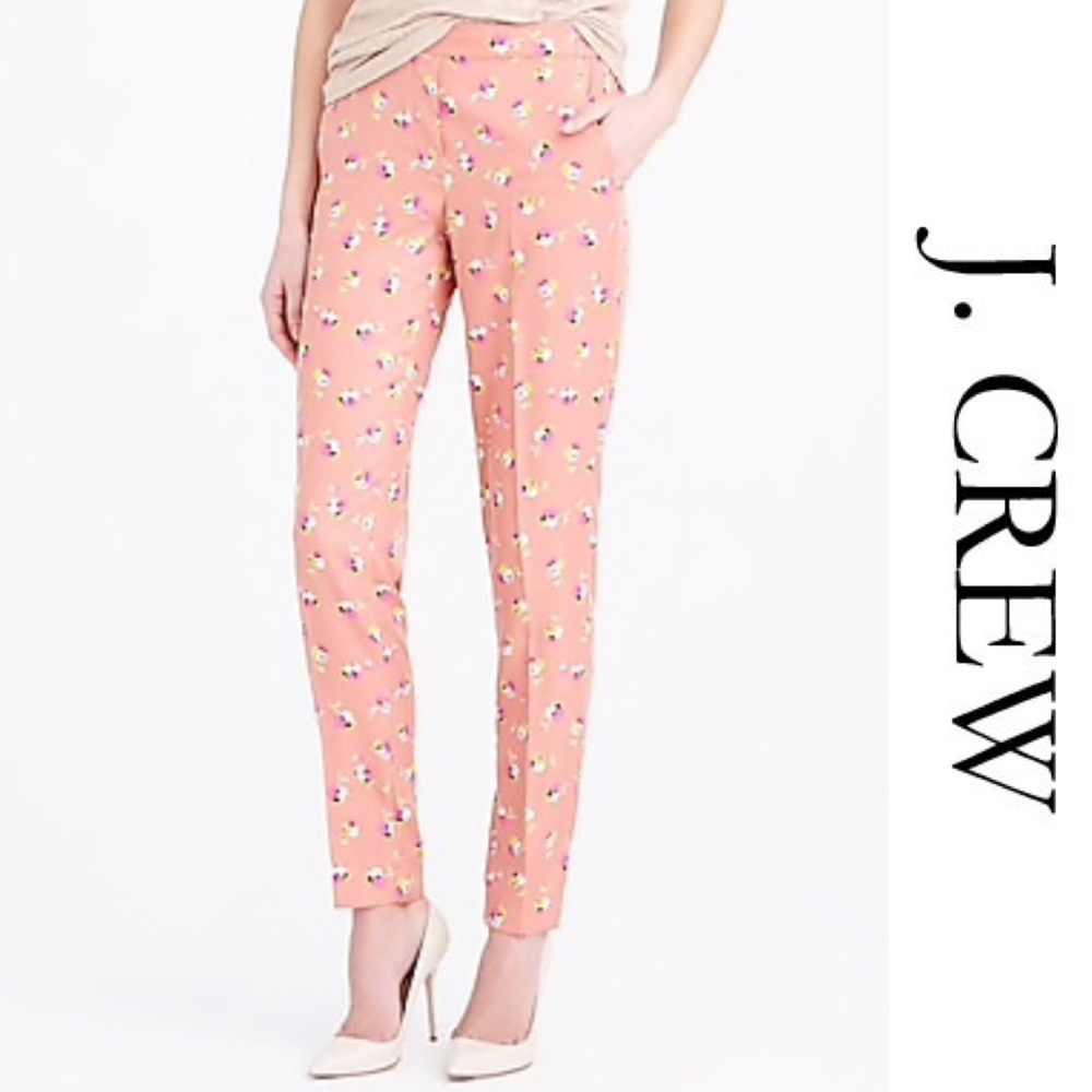 J.Crew Falling Pansies Pant Size 2
